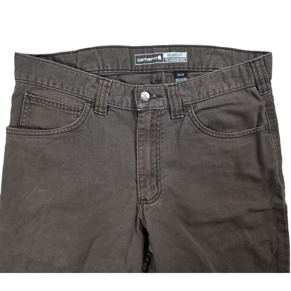Carhartt Relaxed Fit Brown Carpenter Jeans Men's Size 32x32 - Picture 3 of 6